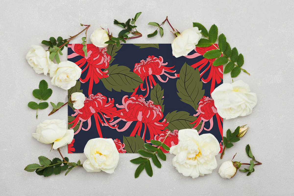 12JPG/EPS Tropical floral pattern, a Pattern Graphic by Theraphosath (Photo 6 of 22)