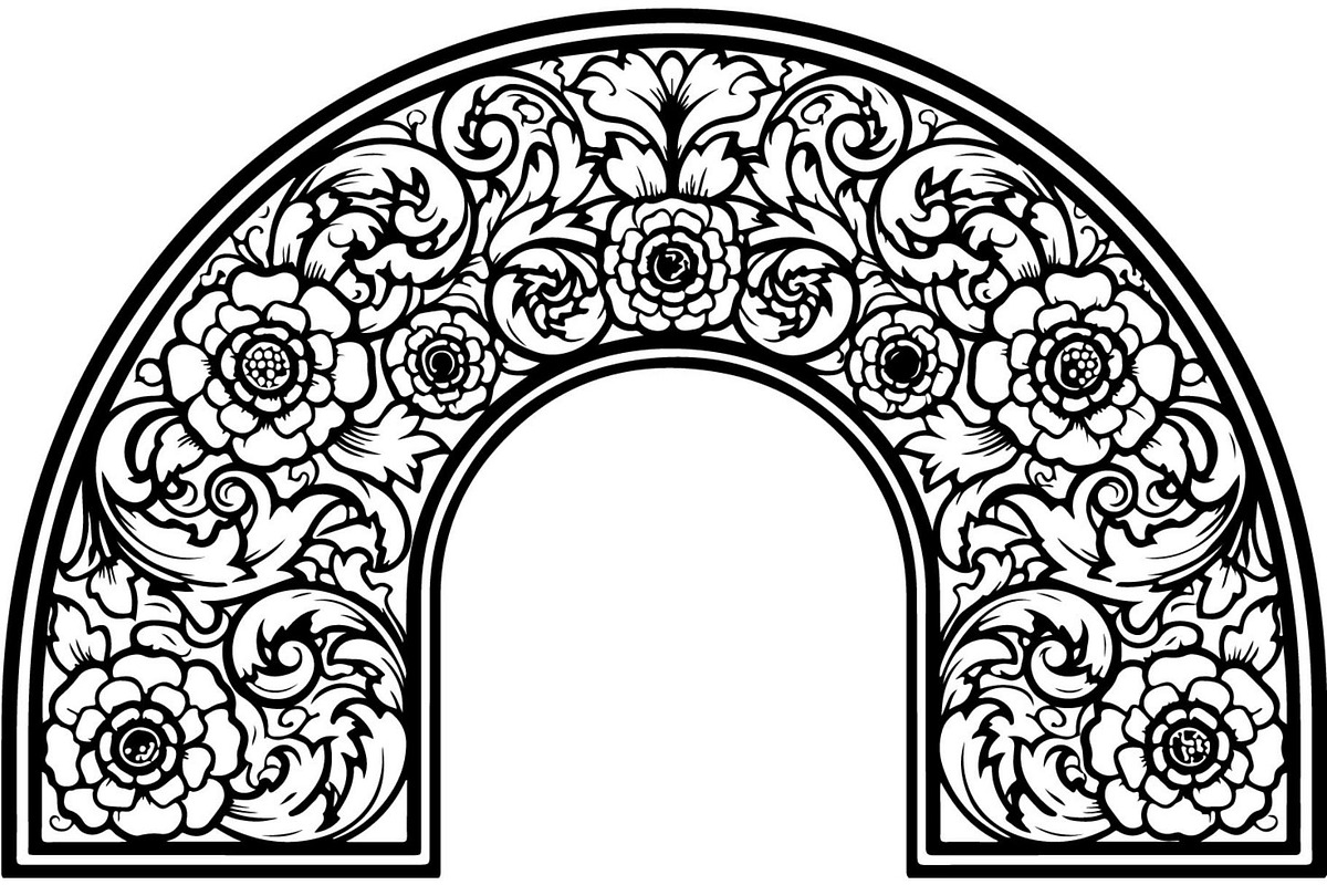Islamic Arch Ornament Set, an Object Graphic by Designer_Momina (Photo 8 of 18)