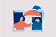 Friends and Family Support, a Healthcare Illustration by Mary Long (Thumbnail 4 of 5)