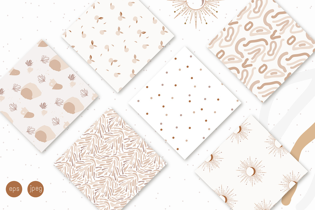 Silent Nature - seamless patterns, a Pattern Graphic by InaCorart (Photo 2 of 5)