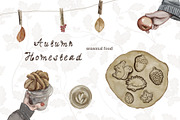 Autumn Homestead-Vintage Сlipart Set, a Seasonal Illustration by Amely.Art (Thumbnail 7 of 14)