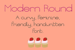 Modern Round Display Font