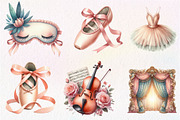 Watercolor Ballet Whisper Clipart, an Illustration by CreationArt (Thumbnail 4 of 5)