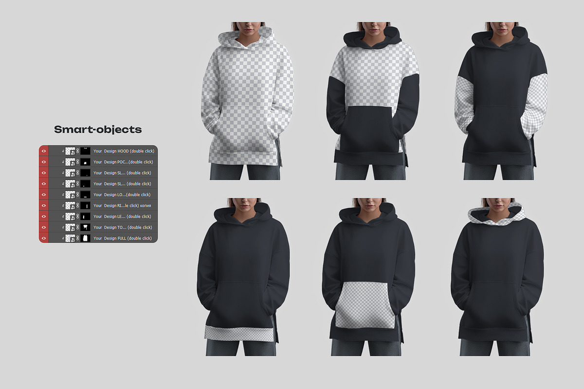 Mockups Woman Oversize Long Hoodies, a Hoody Mockup by Grow Design Craft Studio (Photo 5 of 9)