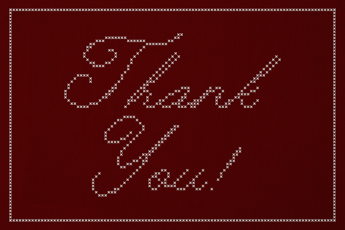 Fine Stitch Embroidered Script Font, a Script Font by AnMark (Photo 12 of 13)