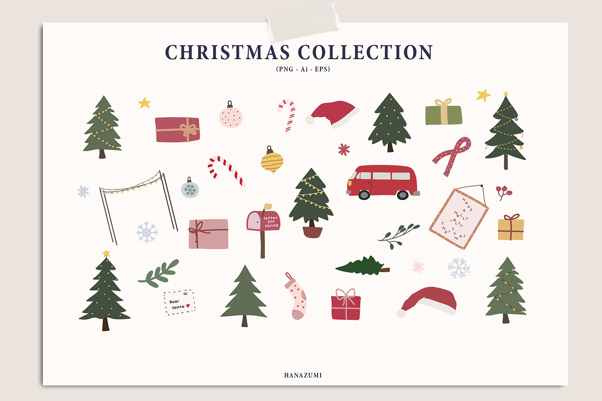 Christmas Winter BUNDLE, a Decorative Illustration by Hanazumi (Photo 16 of 20)
