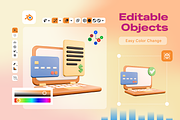 Business Laptop 3D Icon, an Object 3D Model by Burntilldead (Thumbnail 4 of 7)