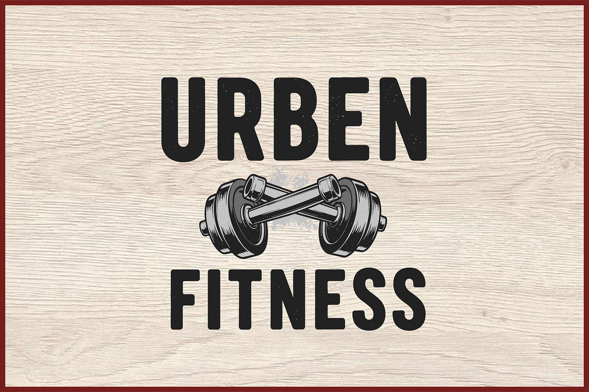 10 Vintage Gym Fitness Logo Badge, a Healthcare Illustration by Artivon (Photo 10 of 11)