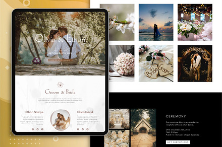 Wedding Invitation Website Template, a Landing Page Template by Kromatic Design Studio