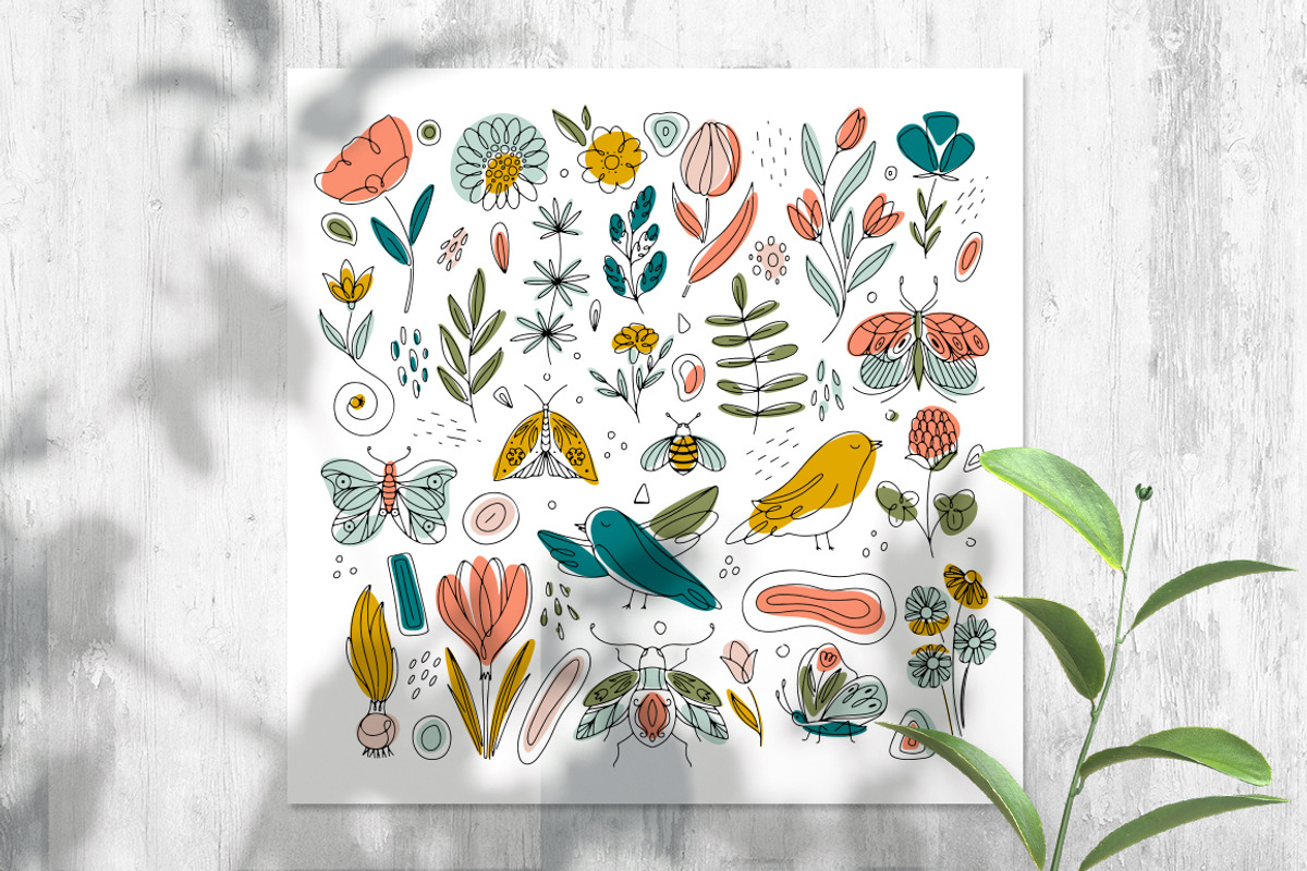 Nature - summer Line Art collection, an Object Graphic by DariSmartArt (Photo 3 of 14)