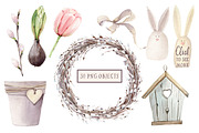 HAPPY SPRING watercolor set, an Illustration by Lemaris (Thumbnail 4 of 8)