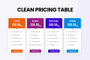 Clean Pricing Table, an Android Mockup by Youme Techworld (Thumbnail 1 of 4)