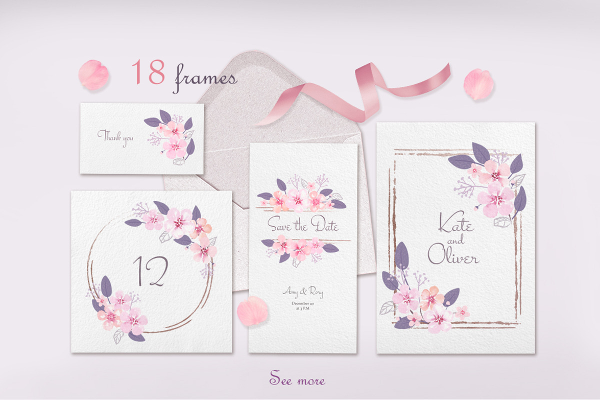 Sakura collection, a Pattern Graphic by oKOLOstyle (Photo 2 of 7)