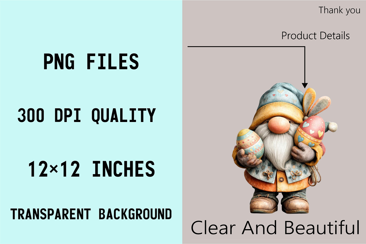 Easter Gnome Egg Clipart Bundle., an Illustration by SVGArt (Photo 4 of 7)