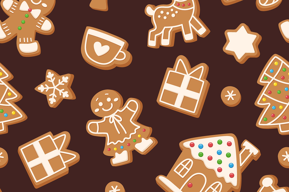 Christmas Gingerbread Pattern Set, a Pattern Graphic by Barsuk's Shop (Photo 7 of 10)