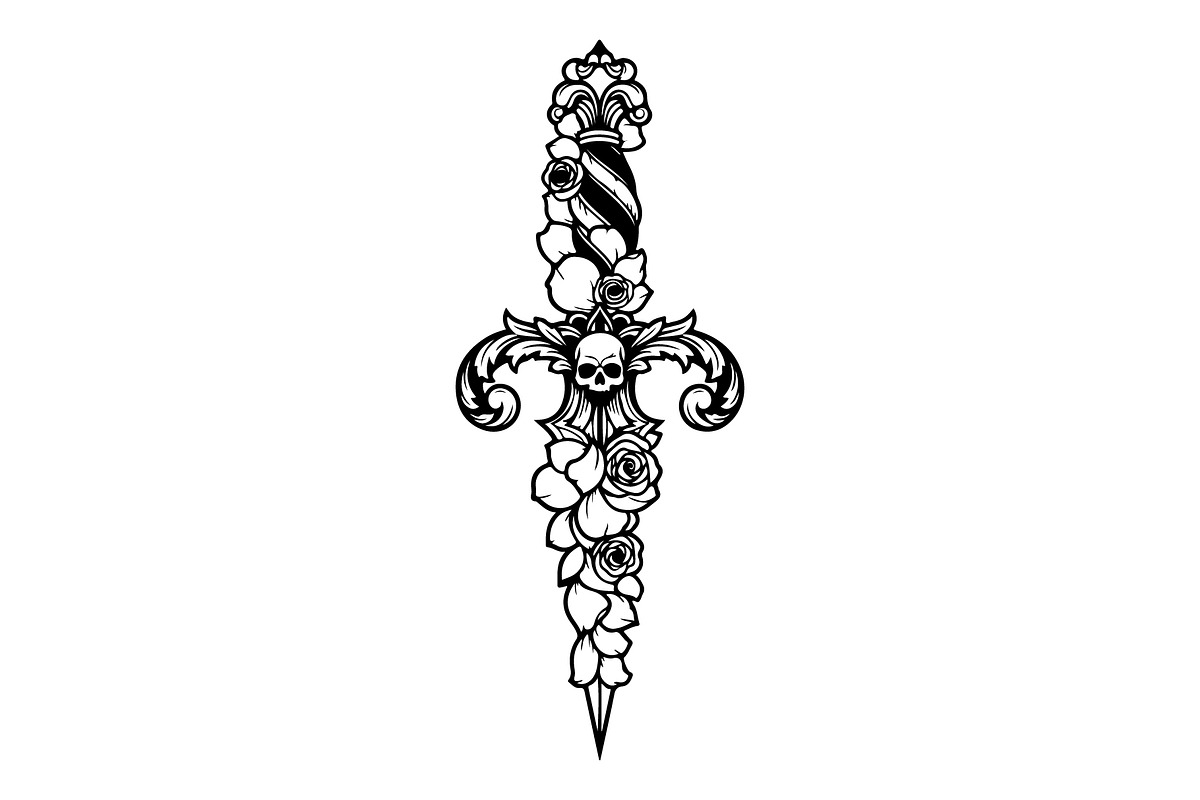 Ornamental Dagger Silhouette Bundle, an Object Illustration by Gaye Art (Photo 4 of 15)