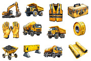 Cute Construction Watercolor Clipart, an Illustration by Designworld (Thumbnail 4 of 9)