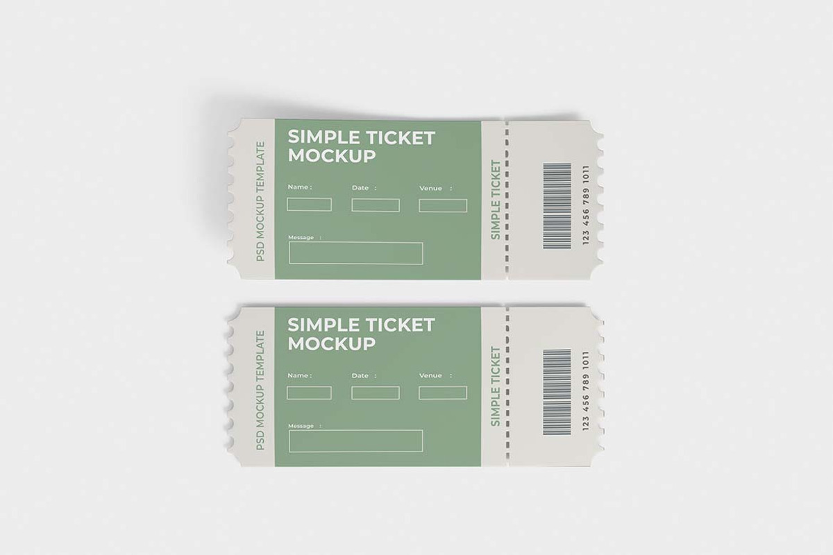 Event Tickets Mockup, an Advertising Mockup by tiyasprabawa (Photo 4 of 5)