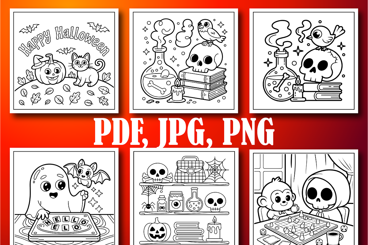 Cozy Halloween Coloring Book for Kid, a Seasonal Illustration by Design Home (Photo 4 of 5)
