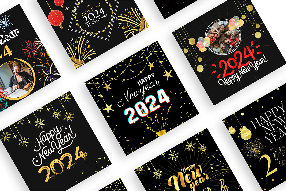 2024 New Year 10 Instagram template, a Social Media Template by Waliullah Solutions (Photo 4 of 4)