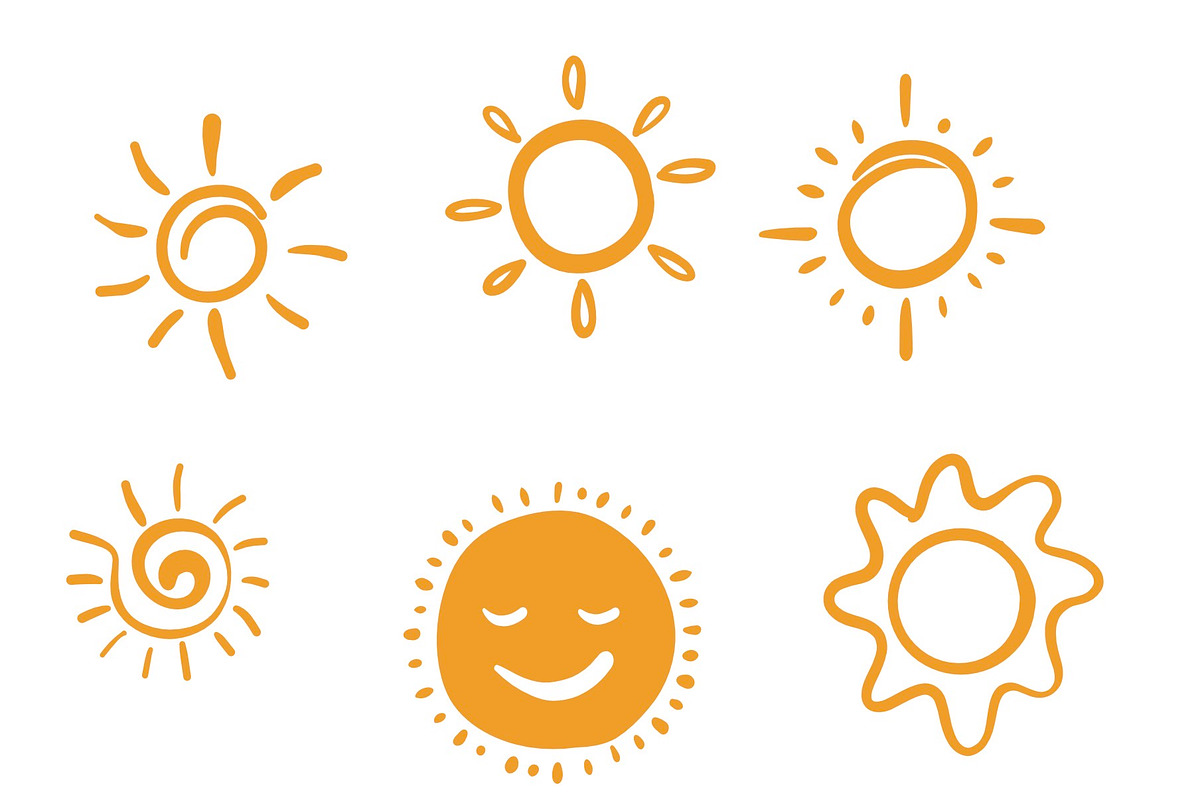 Doodle yellow sun collection, a Decorative Illustration by Anada Arty (Photo 8 of 10)