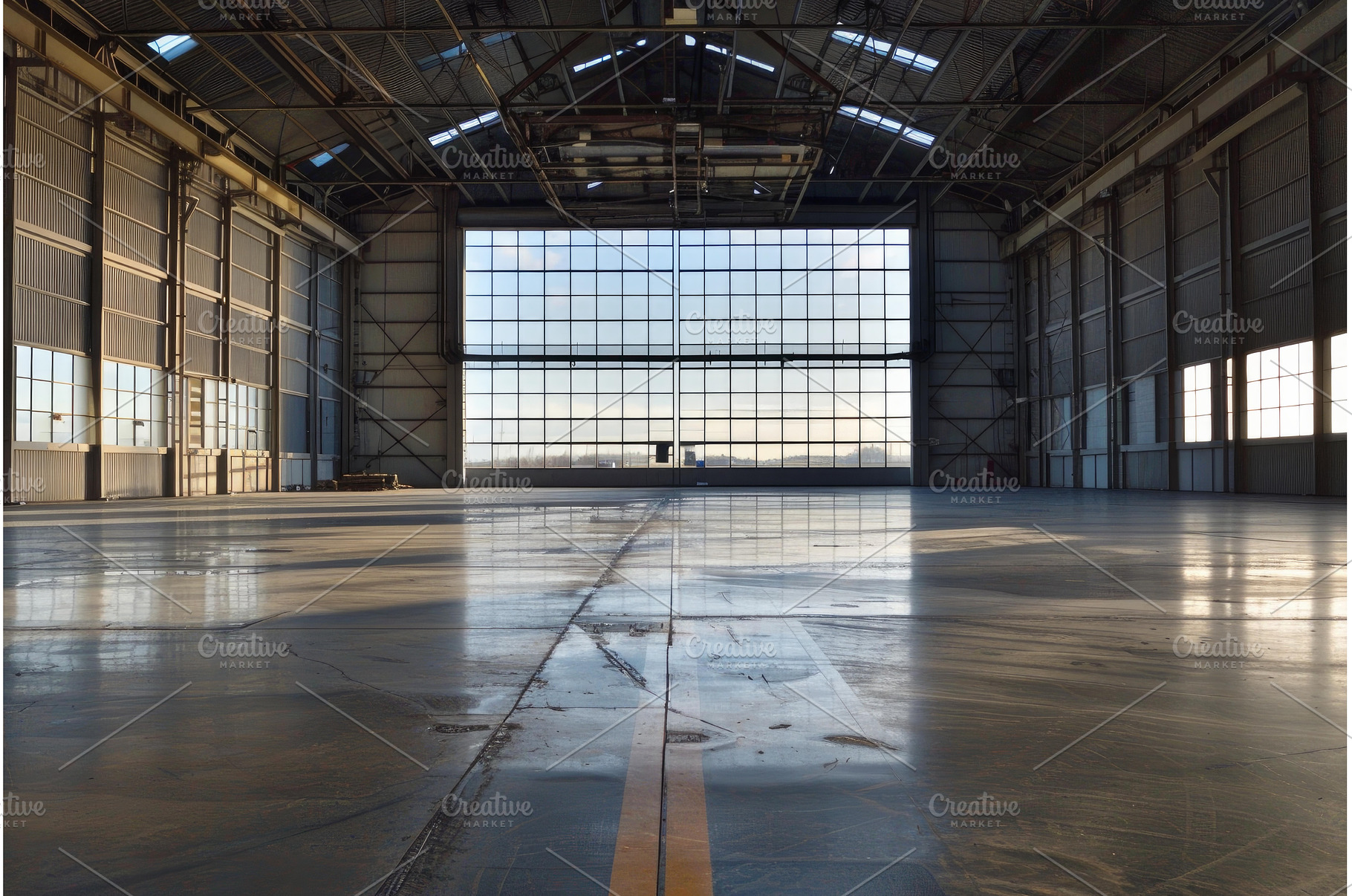 Sunlight shining through large, an Architecture Photo by Ylivdesign