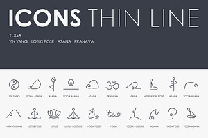 Yoga Thinline Icons