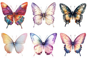 Colorful Butterflies Watercolor Set, an Illustration by Pixels.Craft (Thumbnail 7 of 11)