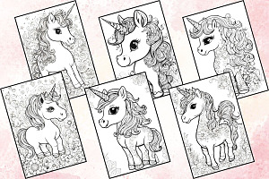 Cute Baby Unicorn Coloring Pages