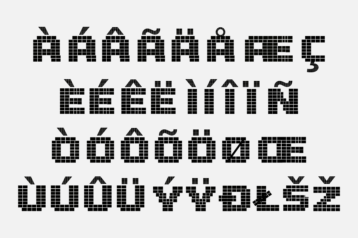 Dot Monolith Brutal, a Symbol Font by Art StoreID (Photo 4 of 10)