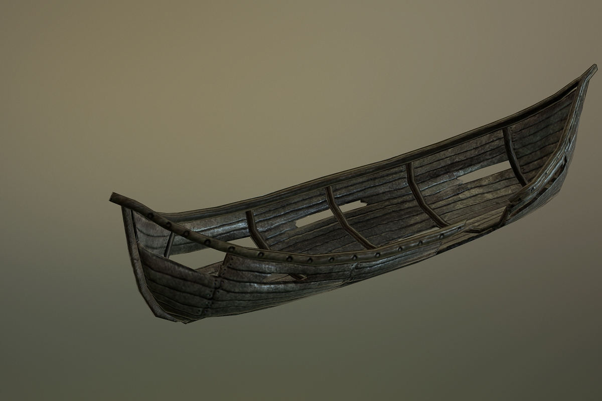 Old Wooden Boat, a Cars & Vehicle 3D Model by Game-Ready Studio (Photo 2 of 5)