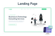 Business Consulting Template Design, a Landing Page Template by Neha Guleria (Thumbnail 1 of 2)