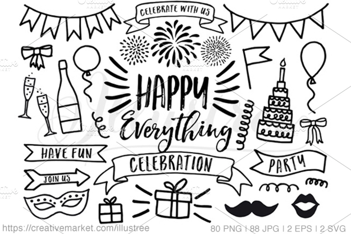 Celebration, party, birthday clipart, an Object Graphic by Illustree (Photo 3 of 5)