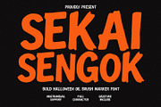Sekai Sengok Halloween Brush Marker, a Handwritten Font by Maulana Creative (Thumbnail 1 of 7)