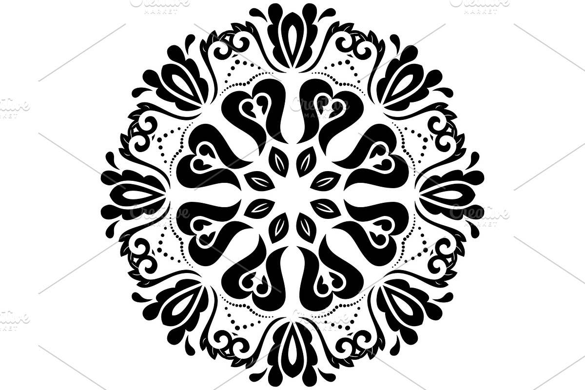 Damask Vector Orient Pattern, a Decorative Illustration by FineArtStudio