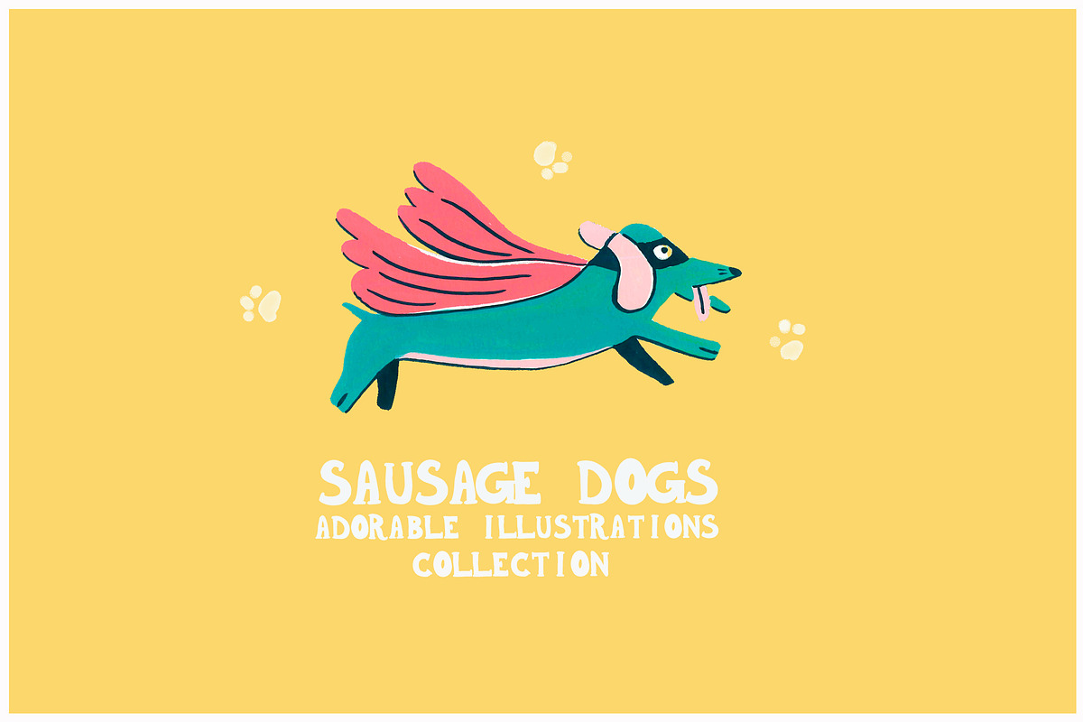 Sausage dogs, an Animal Illustration by Isbela  (Photo 1 of 6)