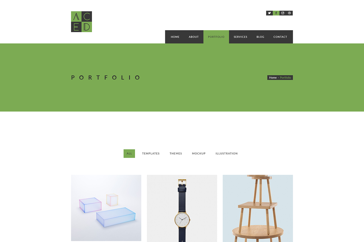 ACED - Portfolio PSD Template, a Landing Page Template by bigpsfan's SHOP (Photo 10 of 13)