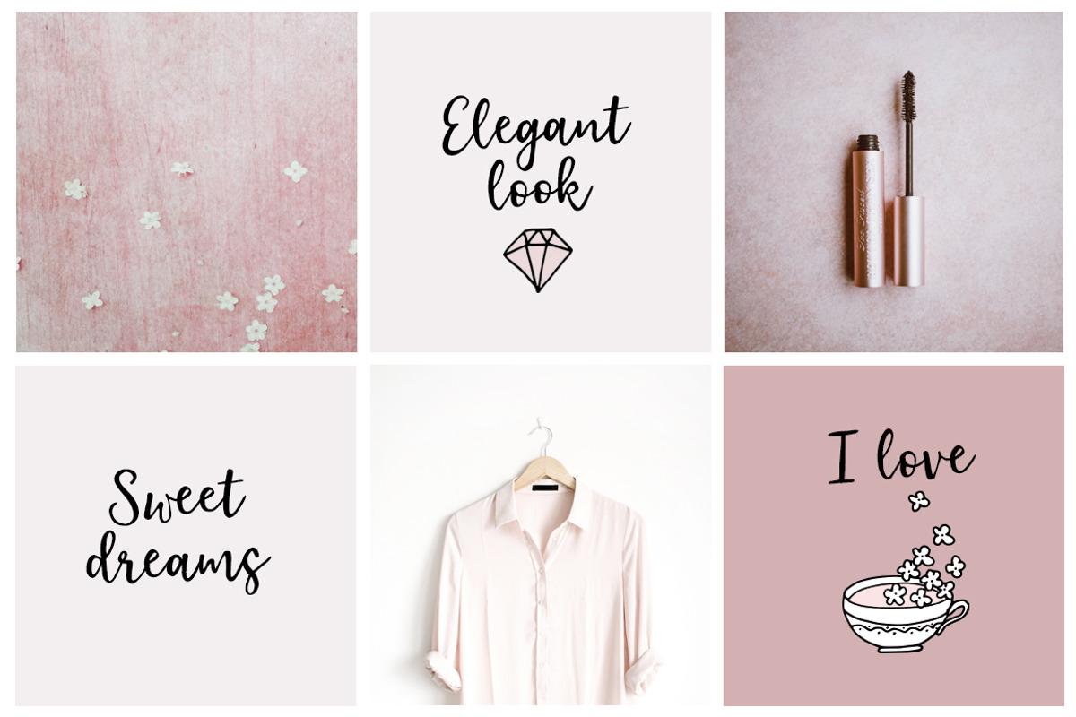 Elderflower script font + logos preview 2