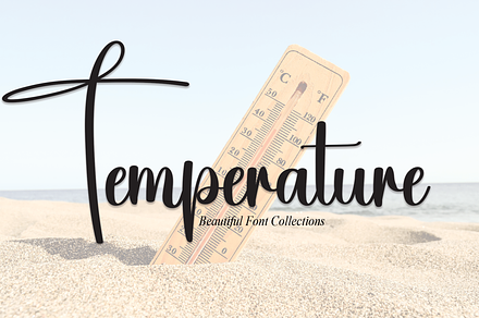 Temperature | Script Font, a Script Font by Scratchones