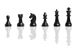 Chess figures isolated, a Photo by saiko3p