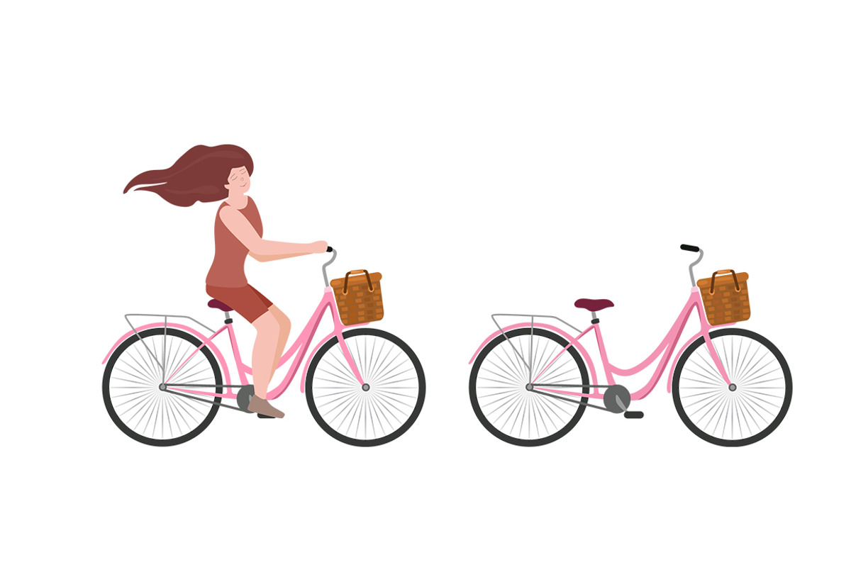 Bike / bicycle vector set, an Illustration by land art (Photo 19 of 20)