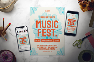 Music Festival Flyer Set, a Flyer Template by The Good Store