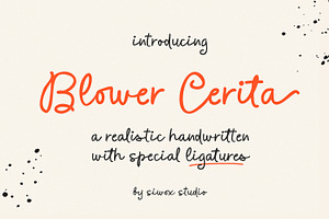 Blower Cerita - a handwritten font