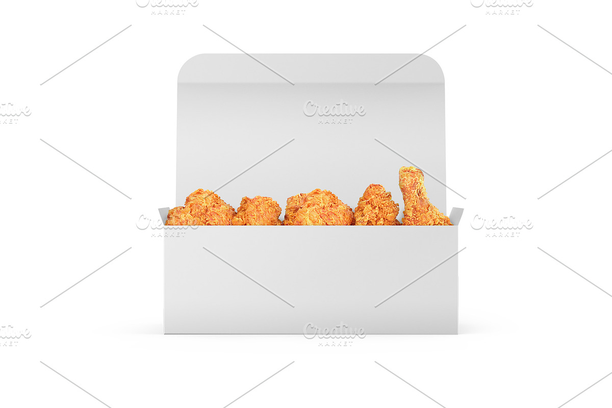 Chicken Box Mockup, a Packaging Mockup by VadimPetrov (Photo 2 of 5)