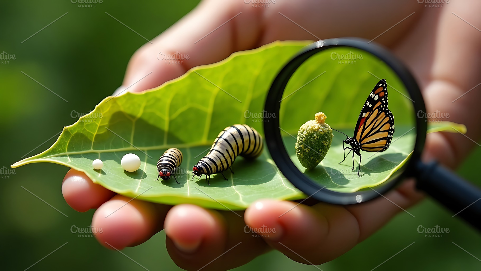 Monarch butterfly life cycle stages, an Animal Photo by Artonix