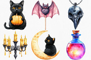 Whimsigoth Halloween Clipart, an Illustration by Canvas Craft (Thumbnail 3 of 8)