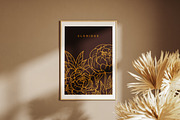 Retro, engraved peony flower cards, a Decorative Illustration by Good Studio (Thumbnail 6 of 6)
