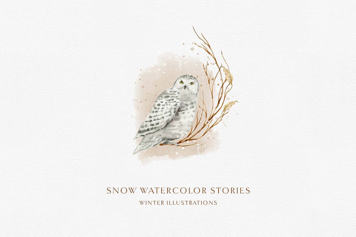 Snow stories - watercolor collection, an Animal Illustration by long summer (Photo 16 of 17)