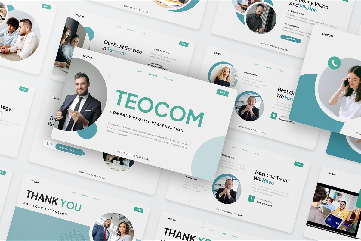 Teocom Company Profile Google Slide, a Presentation Template by SquidPixey (Photo 6 of 6)