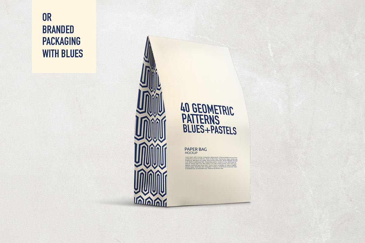 40 Geometric Patterns Blues+Pastels, a Pattern Graphic by Suphansa (Photo 3 of 12)